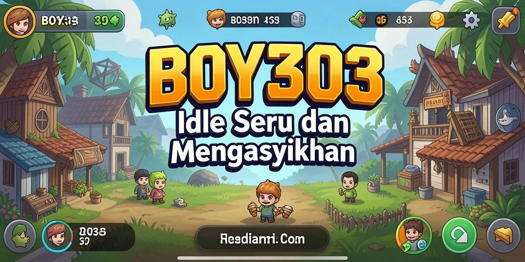 Tampilan gameplay BOY303 dengan karakter aktif dan grafis colorful.