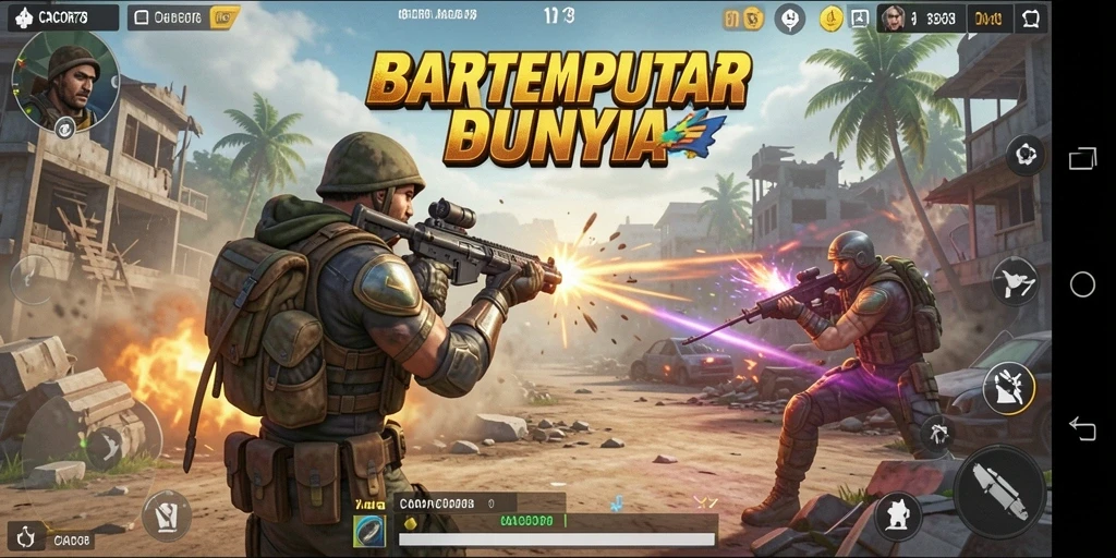 Tampilan gameplay seru dalam pertempuran Battle Royale di CACOR78.
