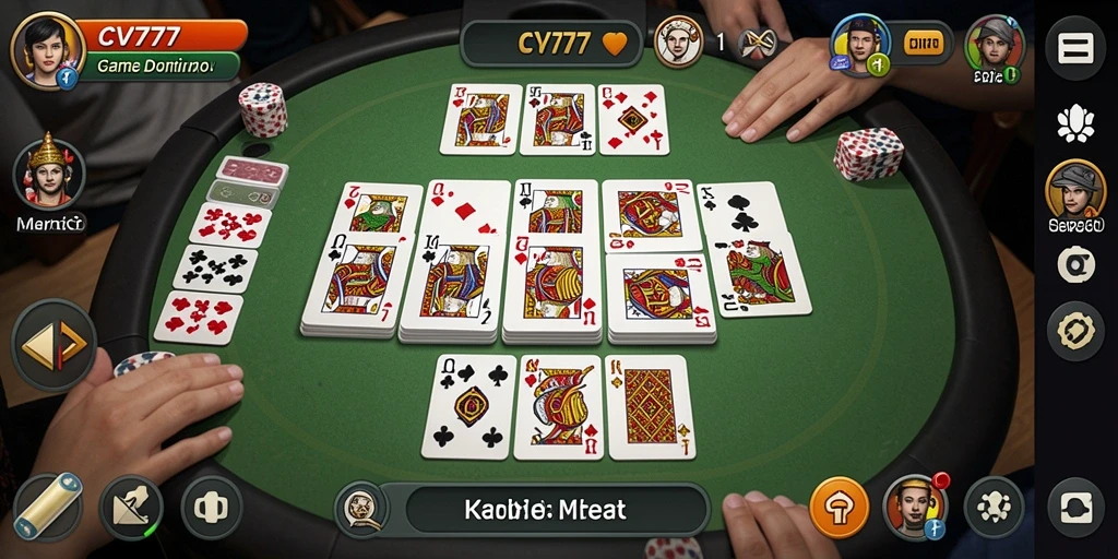 Tampilan gameplay Domino yang seru di CV777, penuh aksi dan strategi.