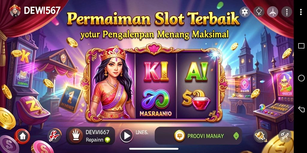 Screenshot gameplay DEWI567 menampilkan gulungan slot yang dinamis.