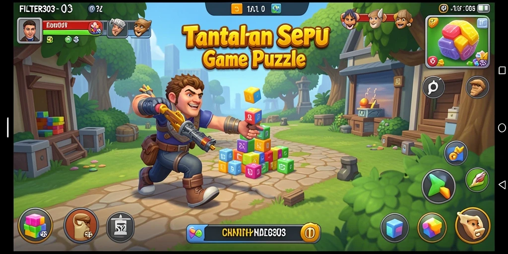 Tangkapan layar gameplay FILTER303 menampilkan tantangan puzzle yang menarik.