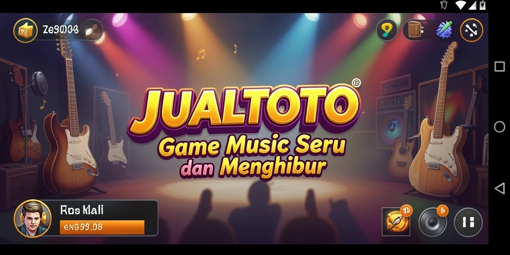 Tampilan gameplay JUALTOTO dengan berbagai pilihan lagu.