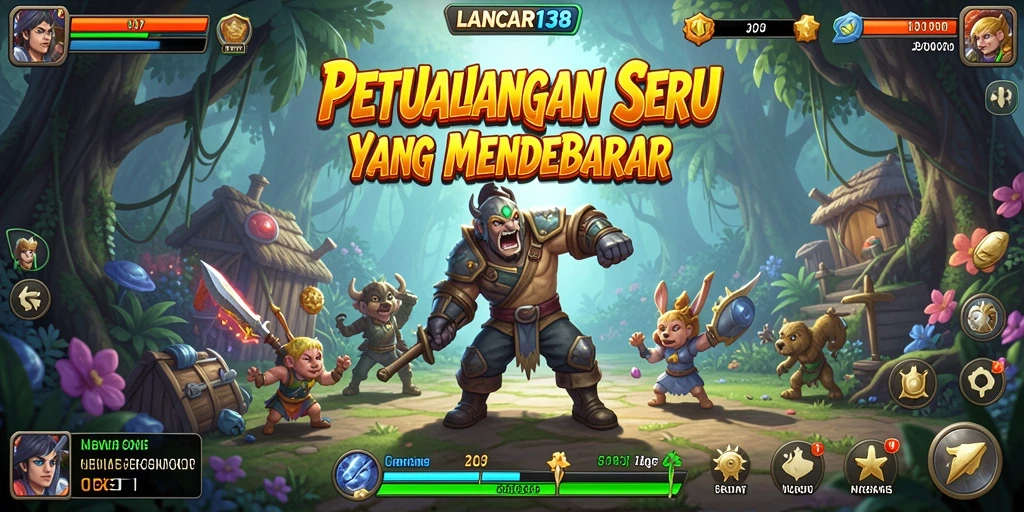Screenshot menunjukkan karakter dalam aksi menjelajahi dunia penuh petualangan.