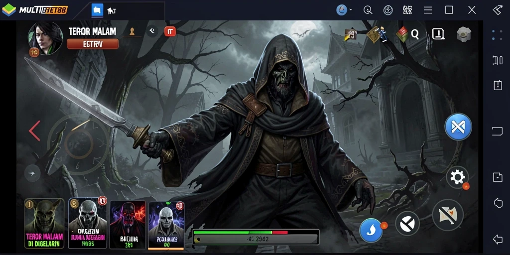 Gameplay menyeramkan di dalam rumah angker dalam MULTIBET88.