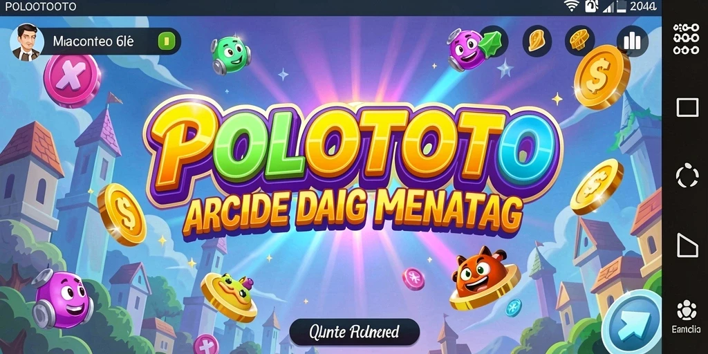 Tampilan gameplay POLOTOTO yang penuh warna dan dinamis.