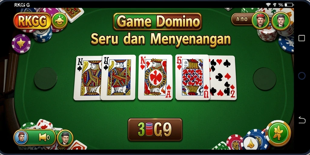 Tampilan gameplay seru RKGG dalam permainan Domino.