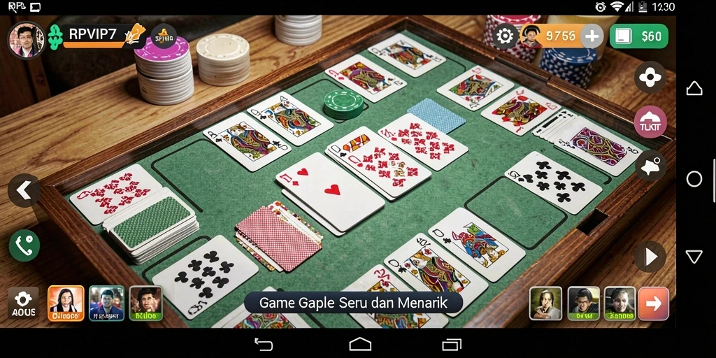 Tampilan gameplay RPVIP7 dengan suasana seru Gaple.