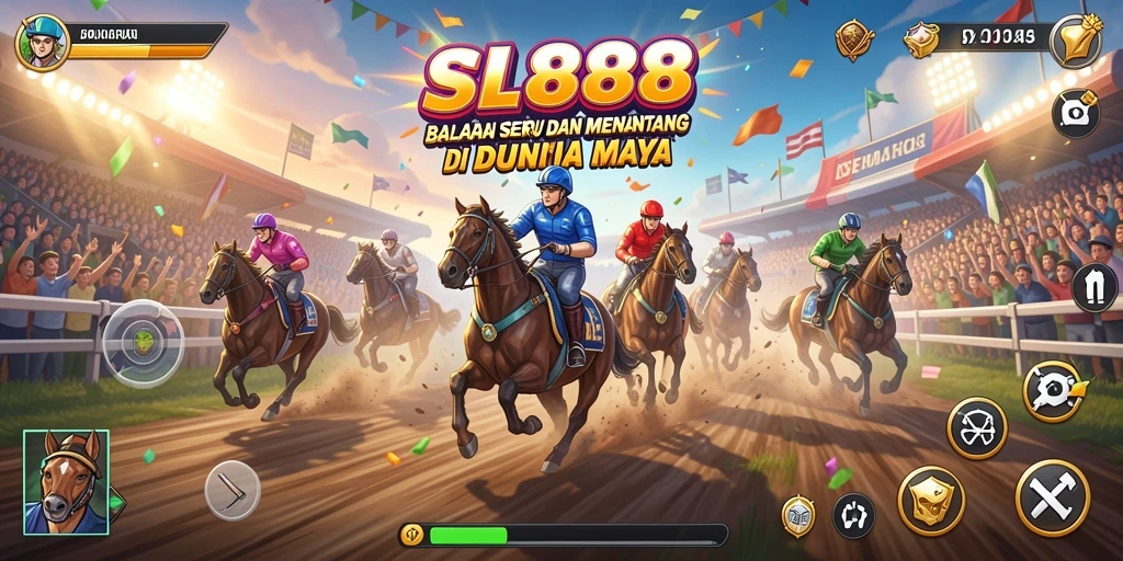 Gameplay SL888 menunjukkan aksi balapan yang mendebarkan dan grafik yang menawan.