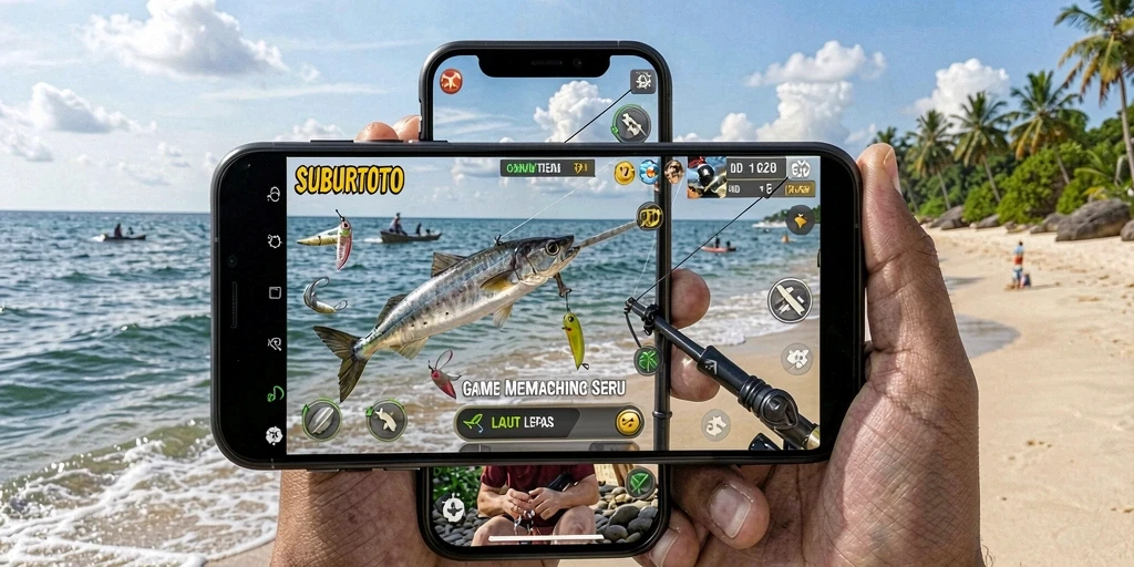 Menampilkan gameplay memancing yang seru dan menantang.