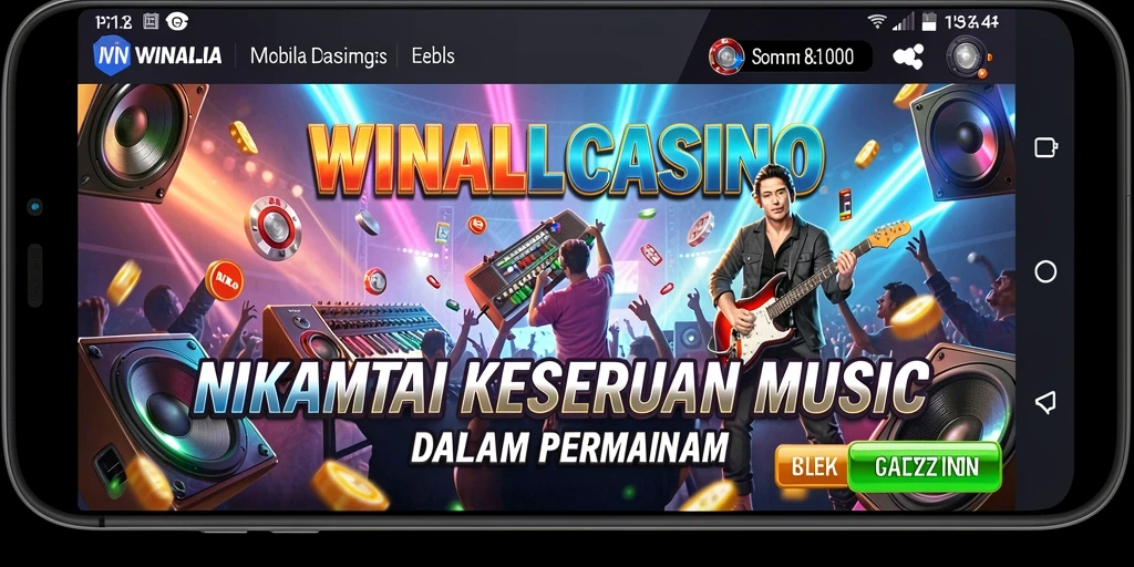 Tampilan gameplay <strong>WINALLCASINO</strong> yang mengasyikkan dengan berbagai elemen musik.